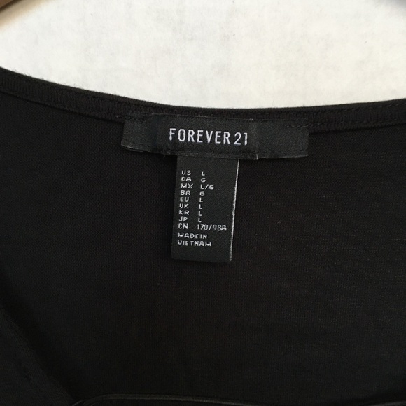 Forever 21 Lace Up Black Crop Top - Picture 3 of 6